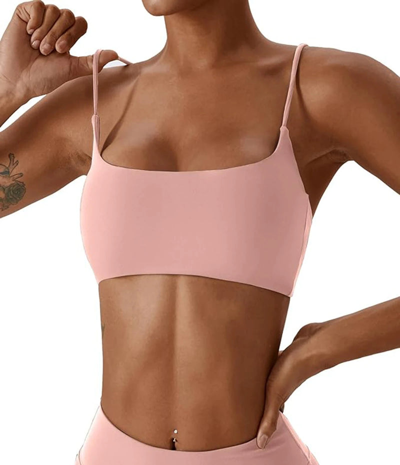 Reggiseno sportivo incrociato sul retro in tessuto super morbido fitness top - immagine 6