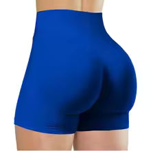 Pantaloncini da yoga estivi a vita alta per donna Pantaloni da fitness da corsa alla moda e sexy Leggings da yoga tinta unita Collant elastici