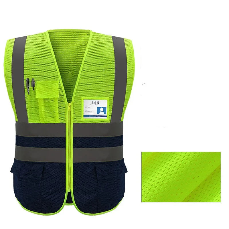 Gilet riflettente ad alta visibilità Abiti da lavoro Motocicletta Ciclismo Sport - 306 L - immagine 6