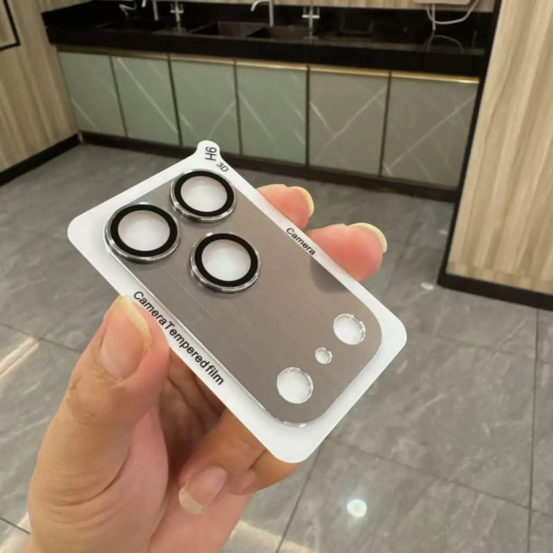 1Set Copertura Completa In Metallo Protezione Della Macchina Fotografica di Vetro Per IPhone 17 Pro Max Obiettivo di Copertura In Vetro Per IPhone 17 Obiettivo Dell'aria Anello di Metallo Pellicola