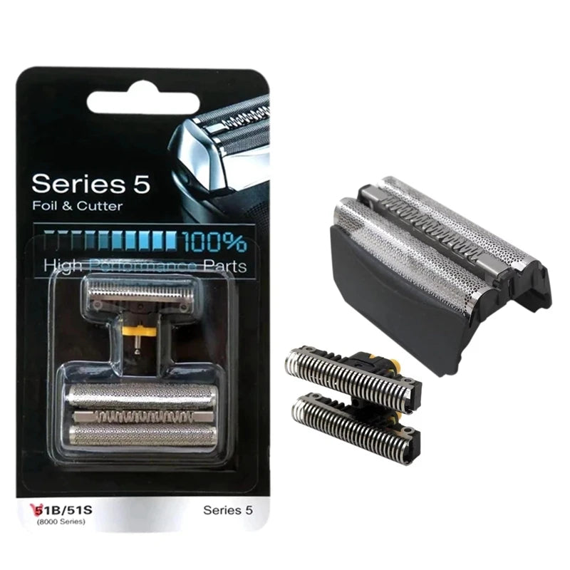 Lama di ricambio per testina in lamina 51B per rasoio elettrico BRAUN serie 5 510,550,60,570cc,590cc,590cc,8581,8583,8585, 8588,8590