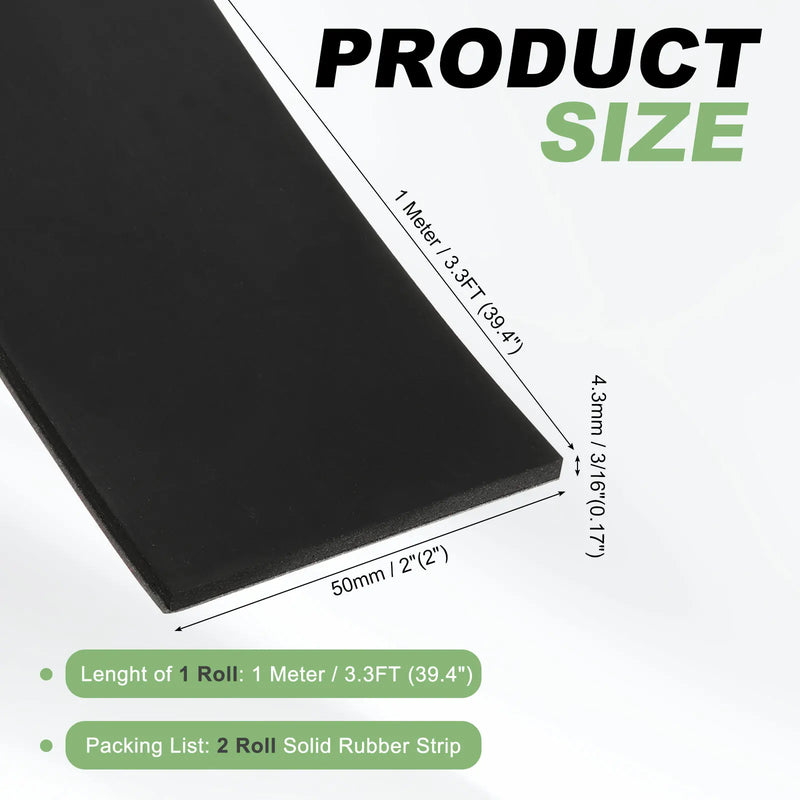 2 Pezzi Strisce di Gomma Neoprene Autoadesive da 1M - immagine 2