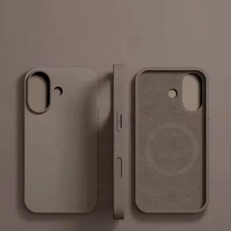 Nuovo per custodia per telefono in Silicone liquido for Magsafe per for iPhone 16 15 13 14 11 12 Pro Max 16 15 Plus Cover morbida con ricarica Wireless magnetica