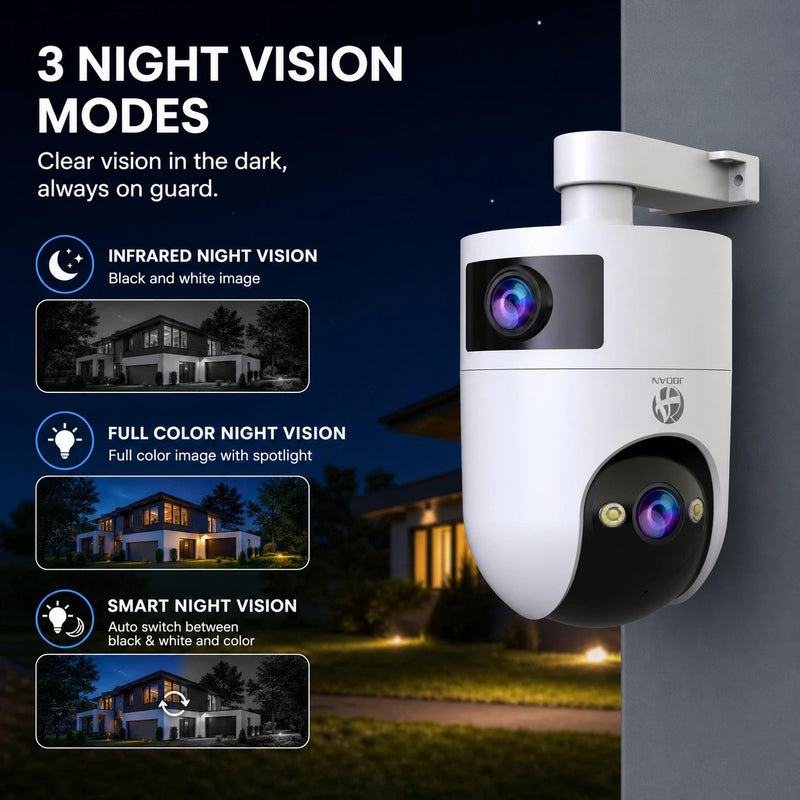 Telecamera IP WiFi 4K da Esterno JOOAN con Doppio Schermo - immagine 6