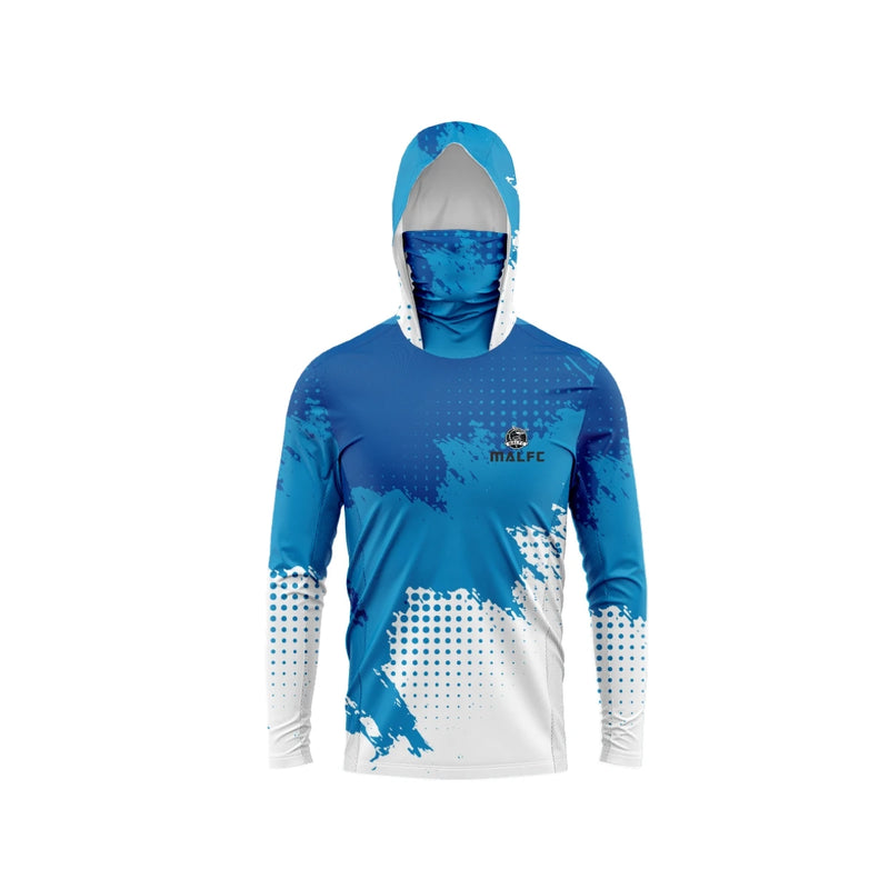 MALFC Camicia da pesca con cappuccio uomo maglietta a maniche lunghe protezione UV - immagine 6