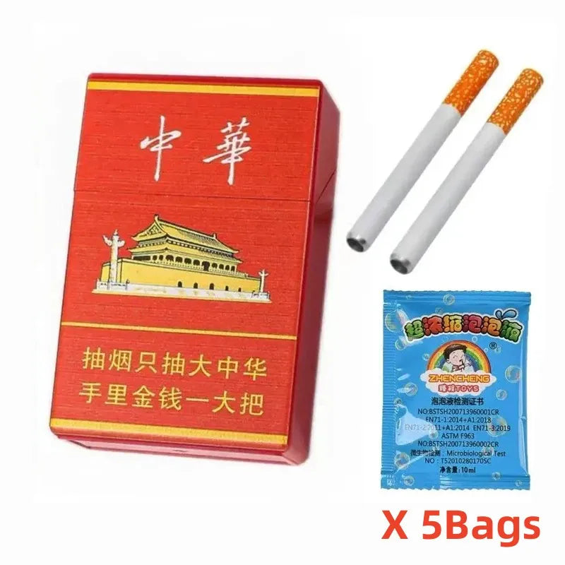 Scatola di sigarette divertente e strana INS, giocattolo e accessorio fotografico, come regalo per il tuo amico, dispositivo per bolle di sapone, macchina per bolle portatile da esterno, regali per feste.