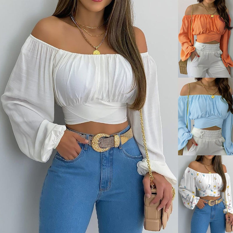 Top a maniche lunghe da donna