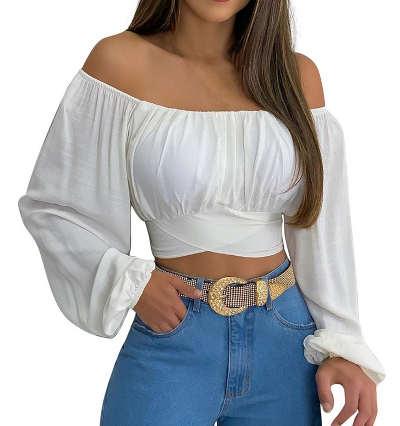 Top a maniche lunghe da donna