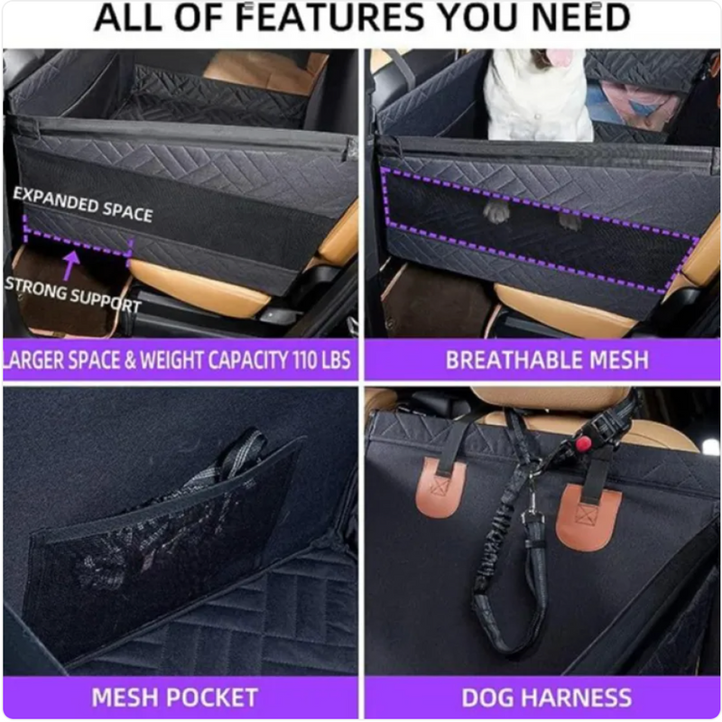Cuccia per cani impermeabile e resistente allo sporco, ideale per i viaggi in auto.