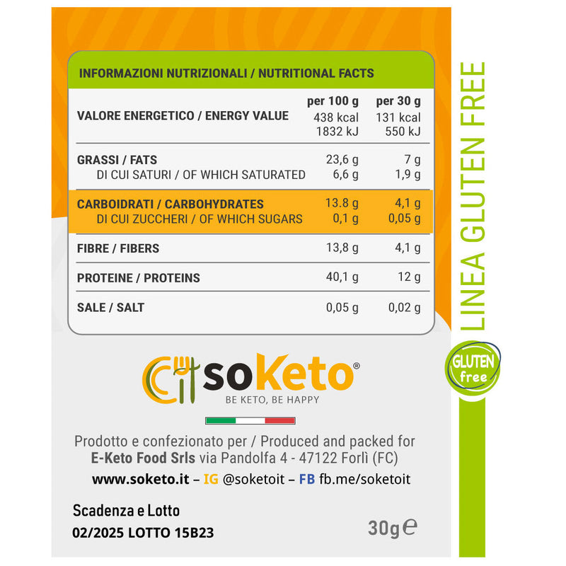 Biscotti Frollini KETO SENZA GLUTINE con gocce di cioccolato 0% zuccheri