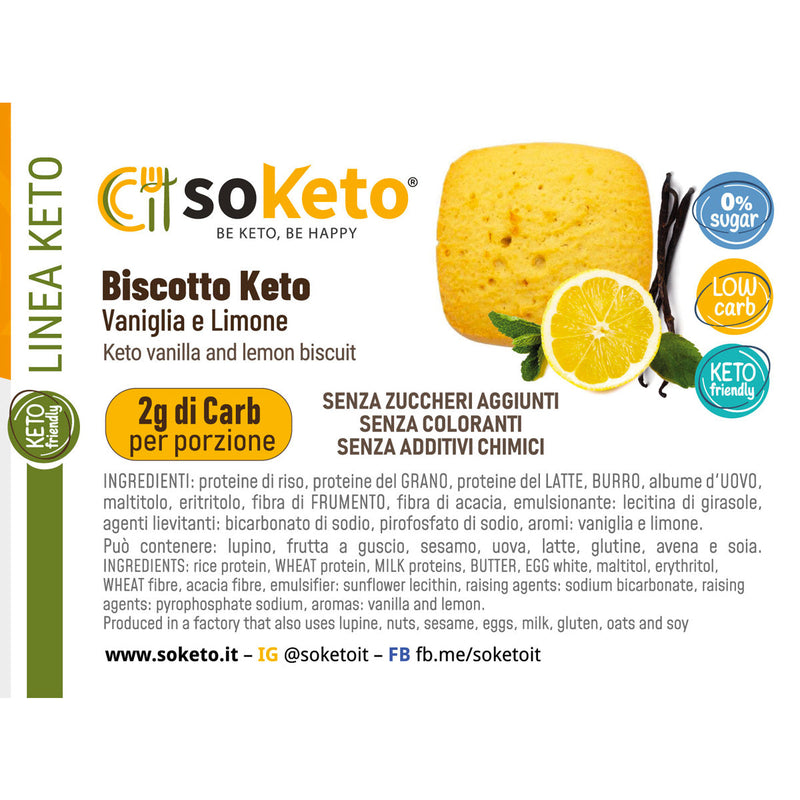 Biscotti Keto Vaniglia e Limone