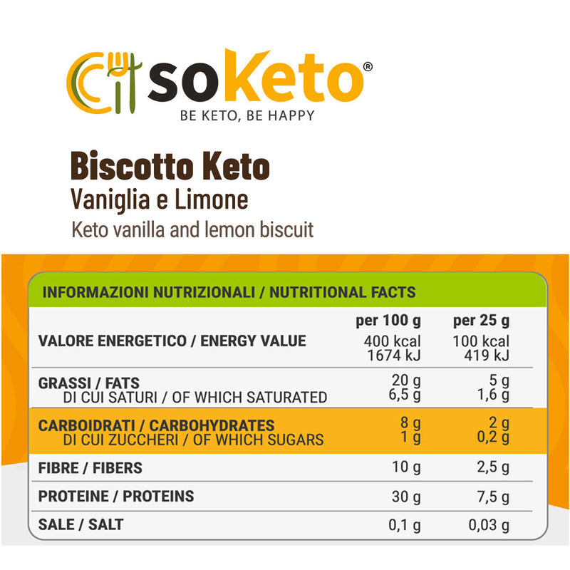 Biscotti Keto Vaniglia e Limone