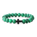 Prayer Men Natural Stone Wood Beads Rosary Hematite Cross Bracelets Onyx Meditation Bracelet Women Yoga Jewelry Homme Pulsera