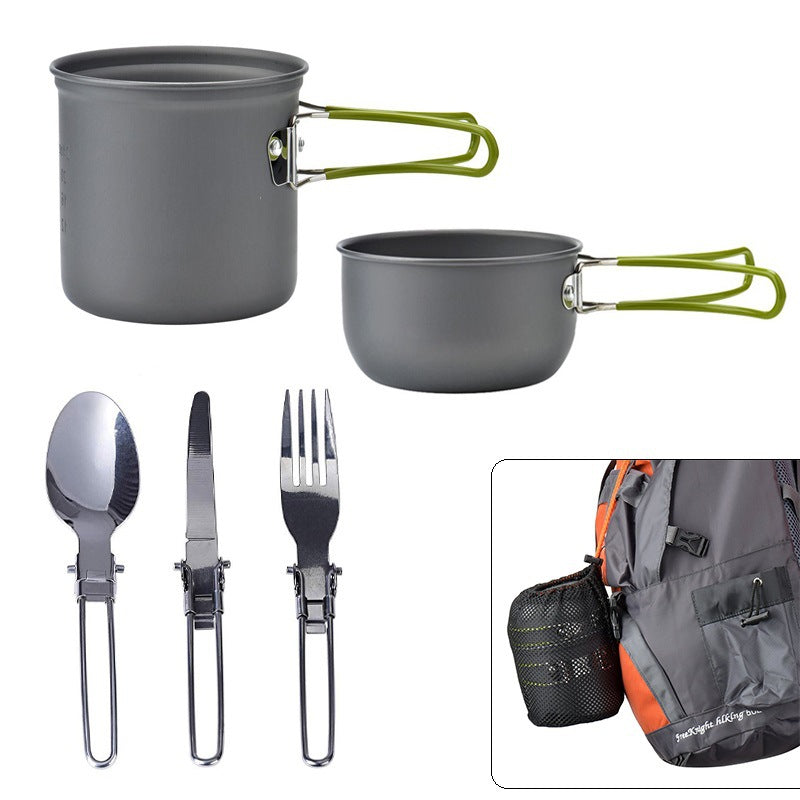 Outdoor Portable Camping Cooker with Cutlery