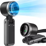 Mini Ventilatore Personale Pieghevole e Compatto - Ricaricabile Tramite USB, 5 Velocità, Silenzioso, Batteria da 3600Mah per Fino a 10 Ore di Utilizzo, Ideale per Ufficio, Camera da Letto, Dormitorio e Viaggi all'Aperto