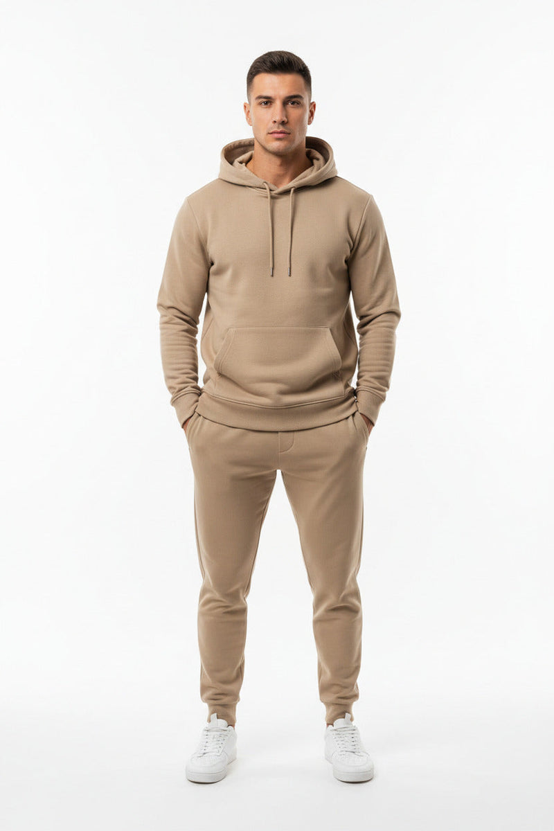 Tuta Sportiva Uomo con Cappuccio e Tascone Centrale Casual