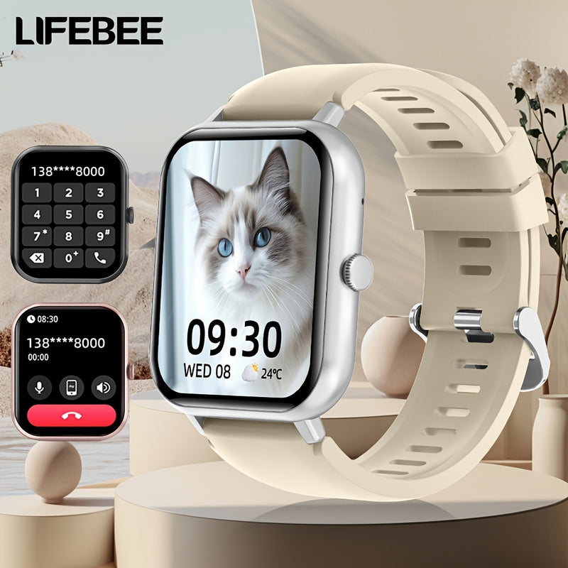 LIFEBEE Smartwatch 2024 Nuovo per Uomo e Donna Idea Regalo, Smartwatch a Schermo Intero 4,65 cm con Risposta/Effettua Chiamate per Telefono, Smartwatch con Oltre 100 Modalità di Es