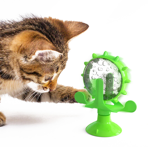 Giocattolo interattivo per gatti con mangiatoia integrata