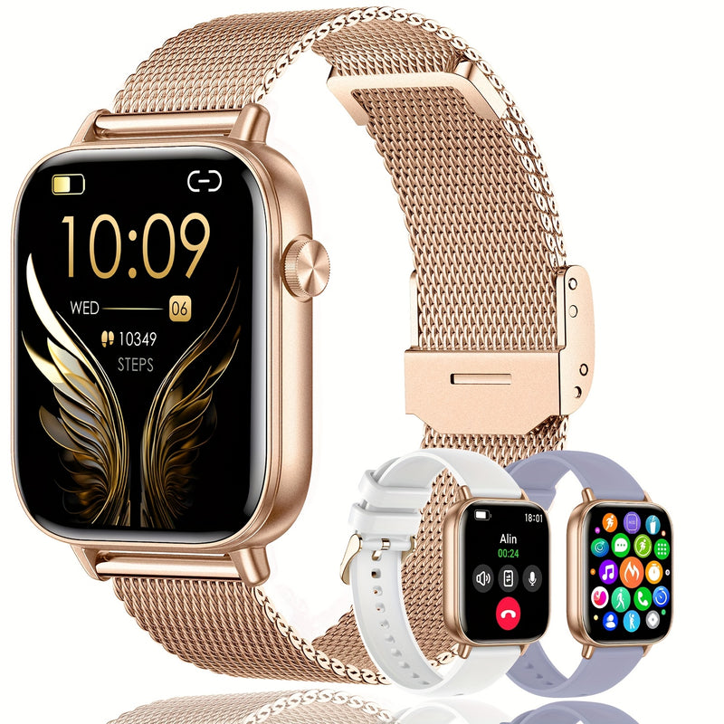 Smartwatch da donna, orologio da donna da 1,85 pollici con chiamate e messaggi in arrivo, fitness tracker. Lo smartwatch è compatibile con telefoni Android e iPhone ed è il regalo