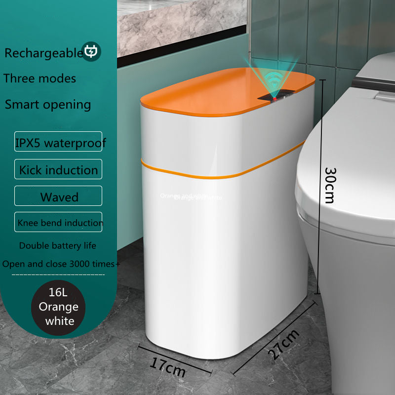 Pattumiera Smart Automatica con Sensore – Cestino Intelligente con Coperchio 13L/16L, Anti-Odori e UV per Casa e Ufficio - Campeda