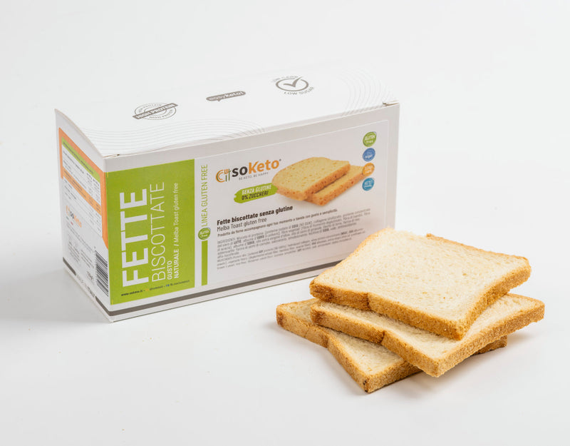 Keto Fette Biscottate Gluten Free (3 x 40 gr) 0% di zuccheri