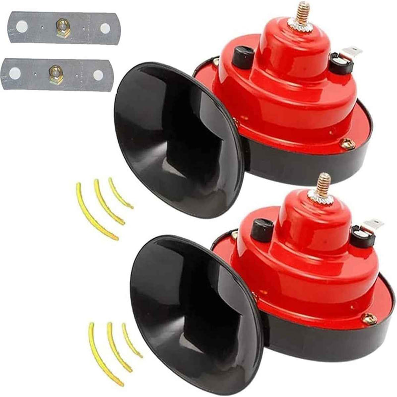 CLACSON TROMBE AUTO 12V 110DB CHI OCCIO ROSSE IMPERMEABILI UNIVERSALI 78MM
