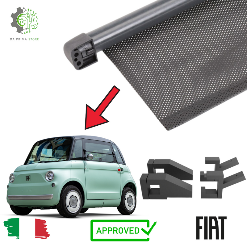 Kit Tenda Parasole Scorrevole Per Fiat topolino AMI Tenda Inclusa -Nera Raggi UV