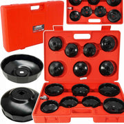 Set Chiave a Tazza Per Filtro Olio Professionale Per Officina 15 Pezzi