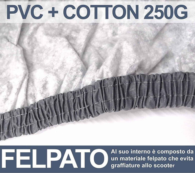 TELO COPRIMOTO FELPATO IMPERMEABILE SCOOTER PVC VARIE TAGLIE UNIVERSALE MOTO