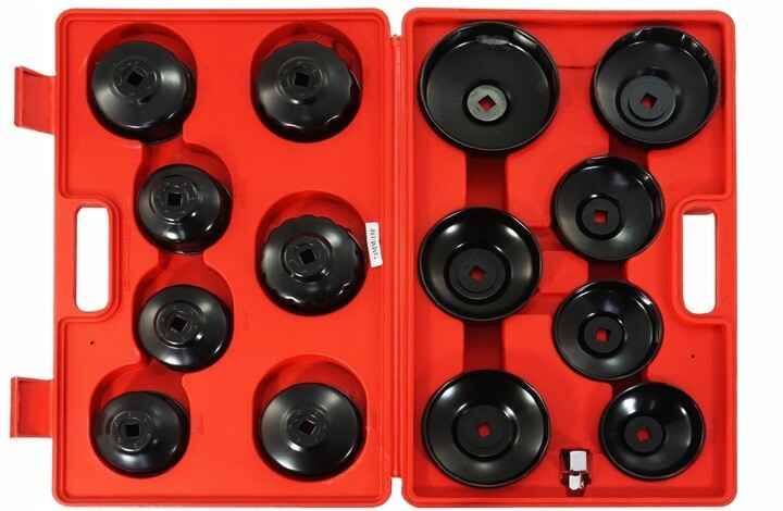 Set Chiave a Tazza Per Filtro Olio Professionale Per Officina 15 Pezzi
