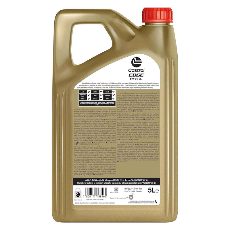 KIT TAGLIANDO COMPLETO Castrol 4 Filtri + 5L Olio EDGE 5W30 LL VW Golf 7 VII