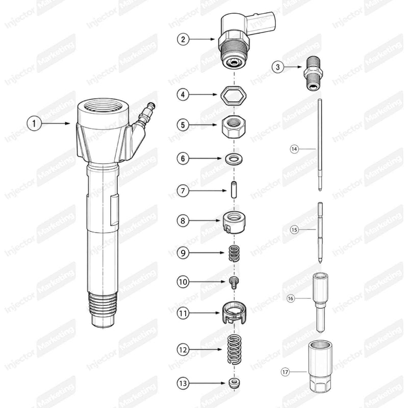 H8201100113 166006212R Iniettore Renault Nissan Dacia Mercedes 1.5 dCi SIEMENS