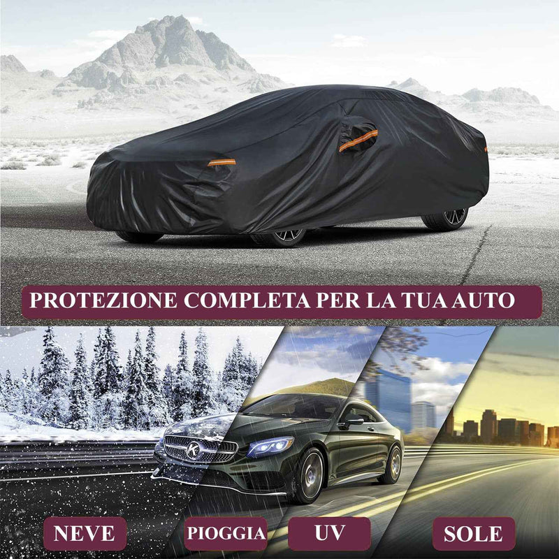 TELO COPRI AUTO COPRIAUTO FELPATO IMPERMEABILE CON 6 RIFRANGENTI IN VARIE MISURE