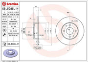 COPPIA DISCHI FRENO ANTERIORI + PASTIGLIE BREMBO FIAT PANDA (169) / PUNTO