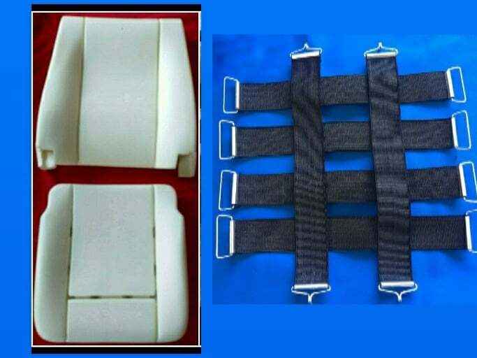IMBOTTITURA COMPLETA SEDUTA+SCHIENALE+KIT CINGHIE 6 PZ PER FIAT PANDA 1987/2003