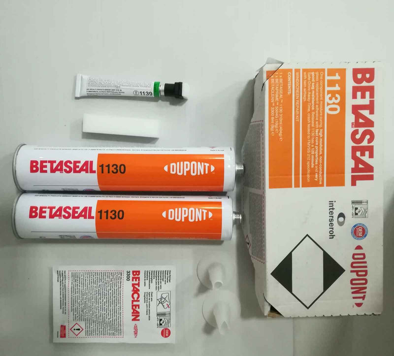 KIT INCOLLAGGIO SIGILLANTE PARABREZZA 2 CARTUCCE + PRIMER BETASEAL 1130