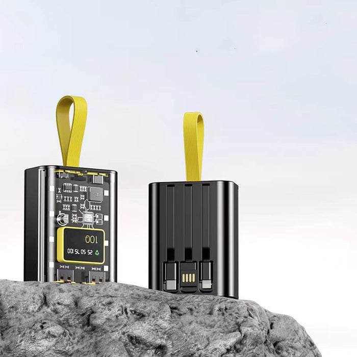 Intelligent Digital Display Transparent Model Rechargeable Battery with Its Own Line