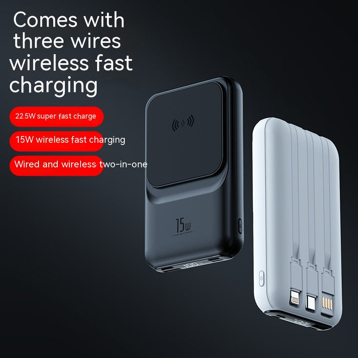 Magnetic Wireless Charger Power Bank with Cable Super Fast Charge Mobile Power 10000 MA
