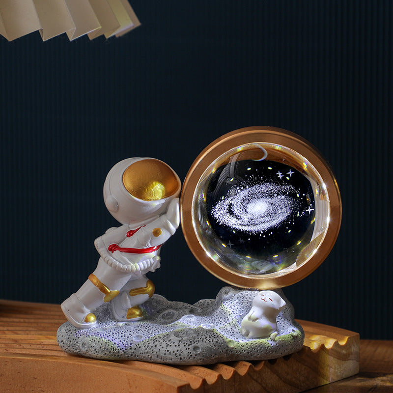 Astronaut Small Night Lamp 3D Inner Carving