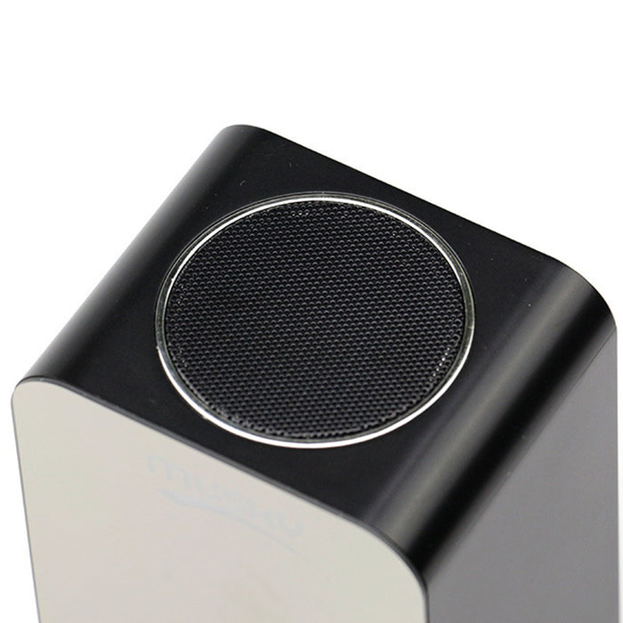 Bluetooth Speaker LED Alarm Clock Mirror Wireless Subwoofer Acoustics for Home