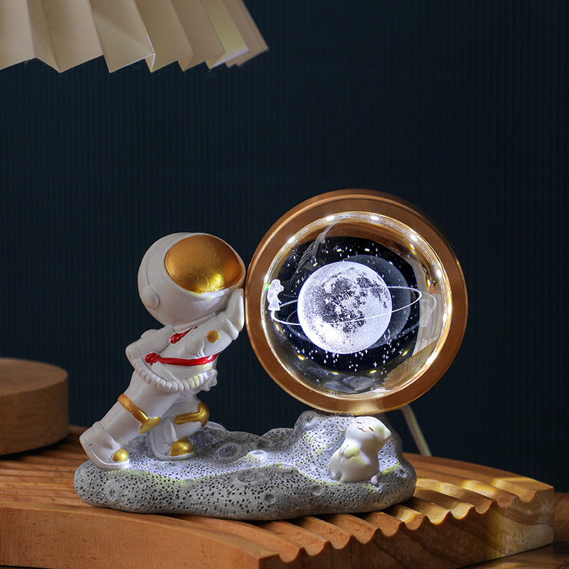 Astronaut Small Night Lamp 3D Inner Carving