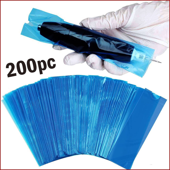 Tattoo Pen Covers 200PCS Machine Pen Sleeves Plastic Bag Covers for Machine Pen