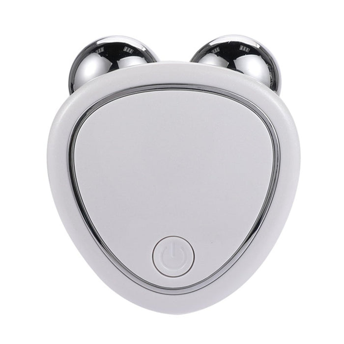 Portable Facial Micro-Current Beauty Instrument for Lifting Thinning and Reducing Edema with Double Roller Massager