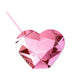 Creative Heart-Shaped Plastic Straw Cup