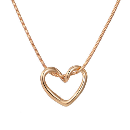 Niche Hollow Heart Necklace for Women