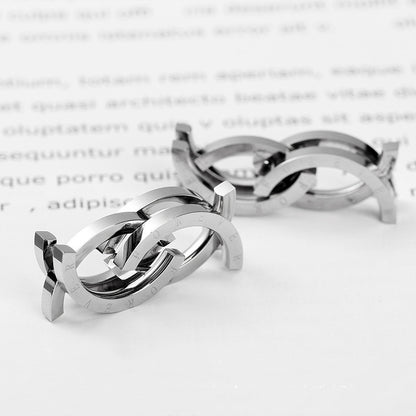 Fashion Deformation Ring Kissing Fish Creative Couple Necklace