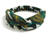 Women Retro Style Hairband Floral Print Headband Cross
