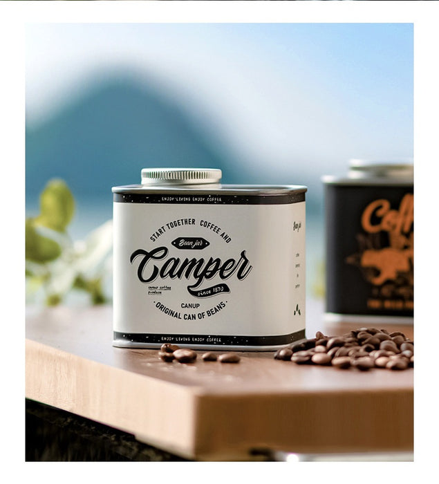 Coffee Bean Sealed Cans Outdoor Camping Tinplate Box Food Grade Packaging Storage Fresh-Keeping Breathing Iron Cans