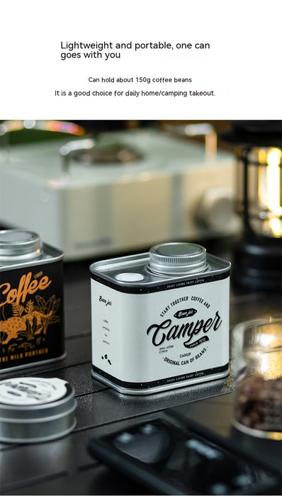 Coffee Bean Sealed Cans Outdoor Camping Tinplate Box Food Grade Packaging Storage Fresh-Keeping Breathing Iron Cans