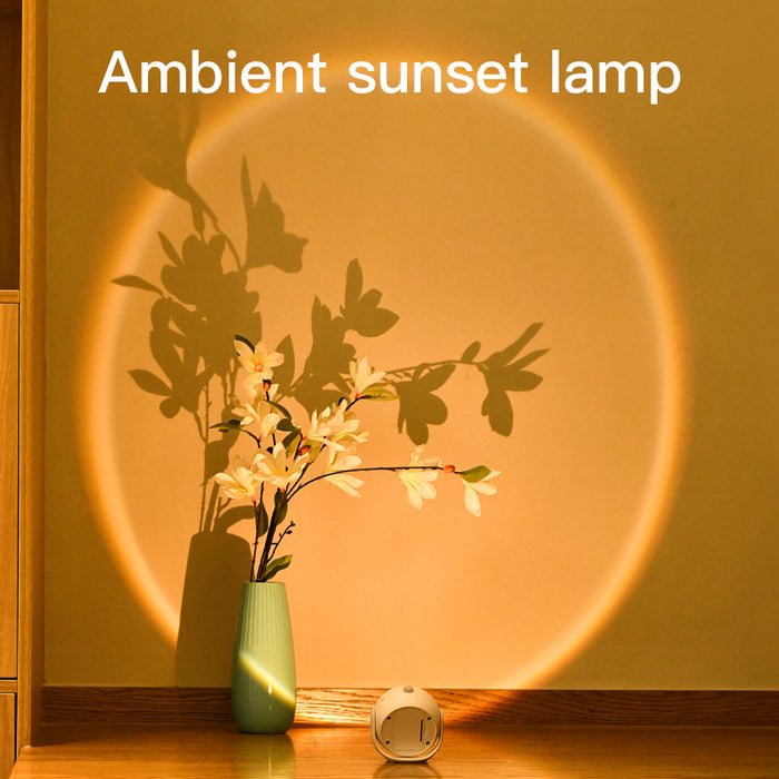Adjustable Angle Human Sensing Light, Wireless Sunset Light, Indoor Spotlight, Corridor, Living Room Wall Light, Rechargeable and Installed Dry Battery